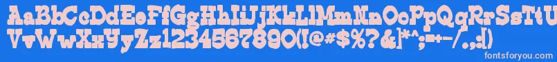 Edmundsink Font – Pink Fonts on Blue Background