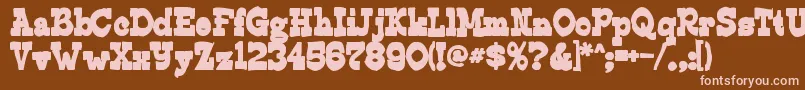 Edmundsink Font – Pink Fonts on Brown Background