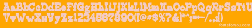 Edmundsink Font – Pink Fonts on Orange Background