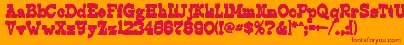 Edmundsink Font – Red Fonts on Orange Background