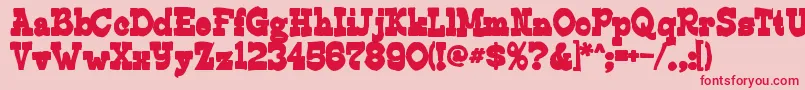 Edmundsink Font – Red Fonts on Pink Background