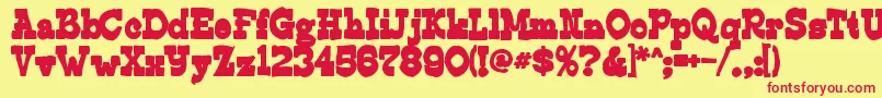 Edmundsink Font – Red Fonts on Yellow Background