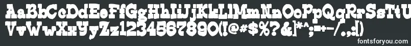 Edmundsink-fontti – valkoiset fontit mustalla taustalla