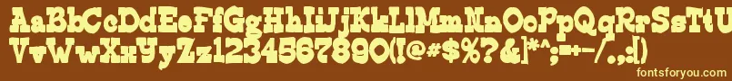 Edmundsink Font – Yellow Fonts on Brown Background