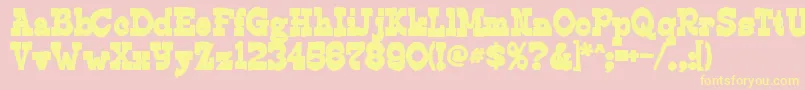 Edmundsink Font – Yellow Fonts on Pink Background