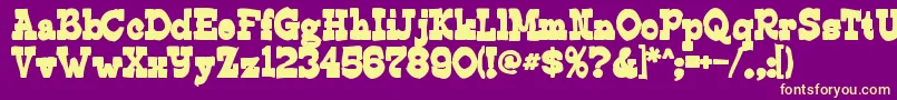 Edmundsink Font – Yellow Fonts on Purple Background