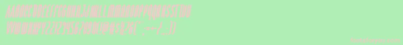 Devilsummonerital Font – Pink Fonts on Green Background