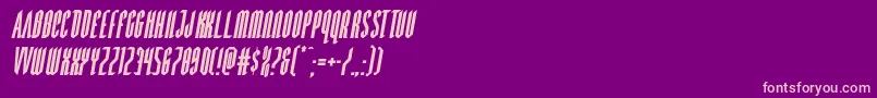 Devilsummonerital Font – Pink Fonts on Purple Background