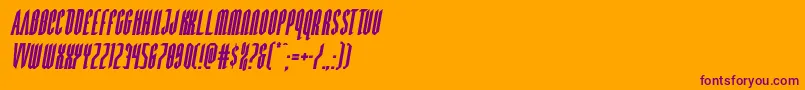 Devilsummonerital Font – Purple Fonts on Orange Background
