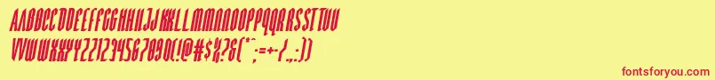 Шрифт Devilsummonerital – красные шрифты на жёлтом фоне