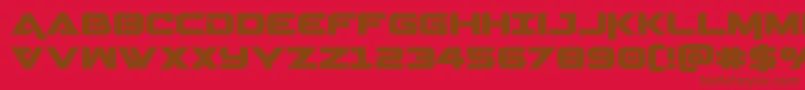 フォントGemina – 赤い背景に茶色の文字