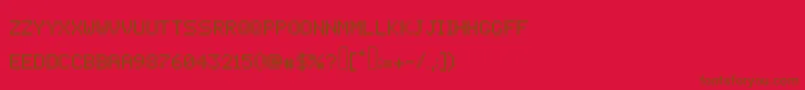 Pixelcrypt Font – Brown Fonts on Red Background