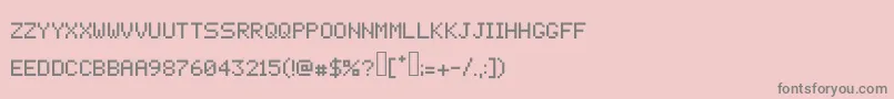 フォントPixelcrypt – ピンクの背景に灰色の文字
