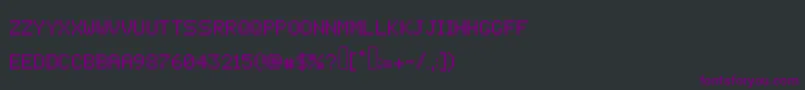 Czcionka Pixelcrypt – fioletowe czcionki na czarnym tle