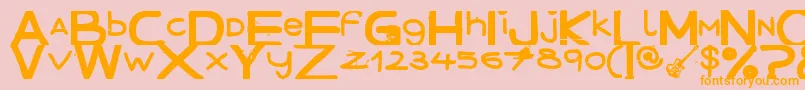 DecemberHandmade Font – Orange Fonts on Pink Background