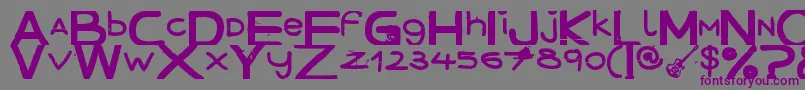 フォントDecemberHandmade – 紫色のフォント、灰色の背景
