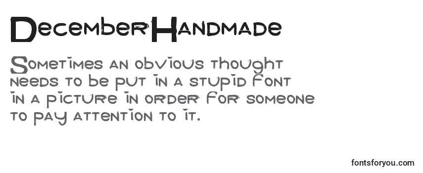 Review of the DecemberHandmade Font