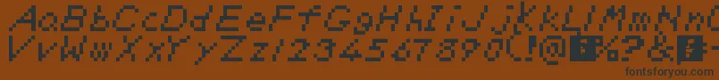 fuente SmbDeluxe – Fuentes Negras Sobre Fondo Marrón
