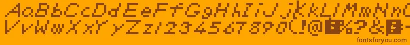 SmbDeluxe Font – Brown Fonts on Orange Background
