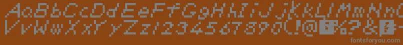 Police SmbDeluxe – polices grises sur fond brun
