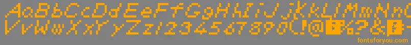 SmbDeluxe Font – Orange Fonts on Gray Background
