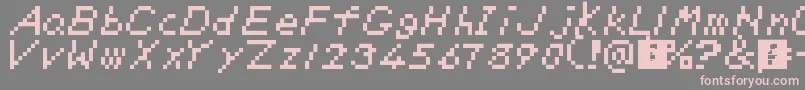 SmbDeluxe Font – Pink Fonts on Gray Background