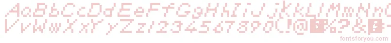 Czcionka SmbDeluxe – różowe czcionki