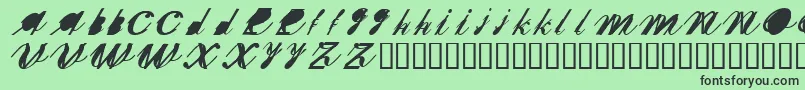 Sherxn Font – Black Fonts on Green Background