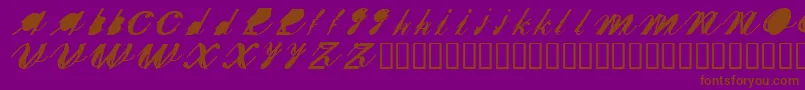 Sherxn Font – Brown Fonts on Purple Background