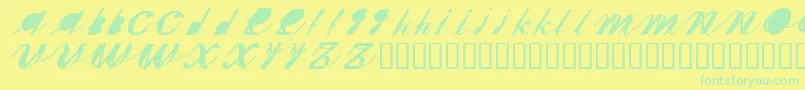 Sherxn Font – Green Fonts on Yellow Background