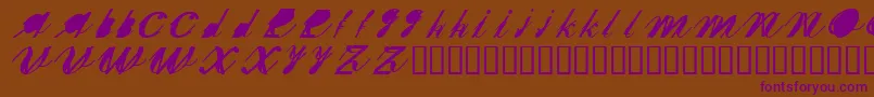 Sherxn Font – Purple Fonts on Brown Background