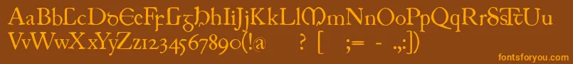 Шрифт Juniusirish – оранжевые шрифты на коричневом фоне