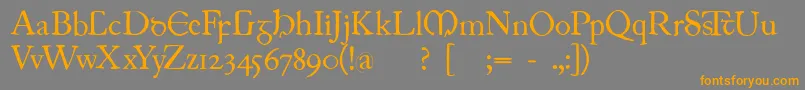 Juniusirish Font – Orange Fonts on Gray Background