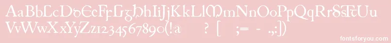 フォントJuniusirish – ピンクの背景に白い文字