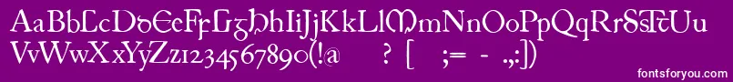 Juniusirish Font – White Fonts on Purple Background