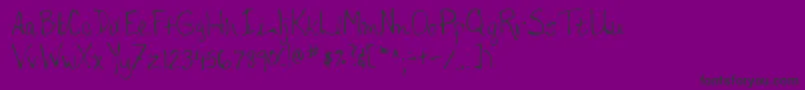 Fonte Lehn127 – fontes pretas em um fundo violeta