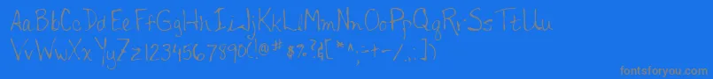 Lehn127 Font – Gray Fonts on Blue Background