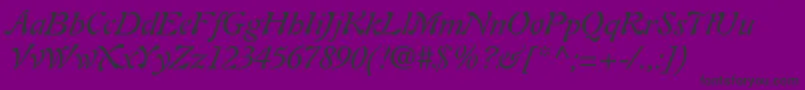 AuriolltstdItalic Font – Black Fonts on Purple Background