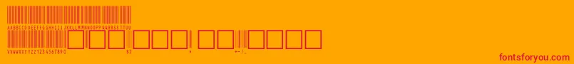 V100003 Font – Red Fonts on Orange Background