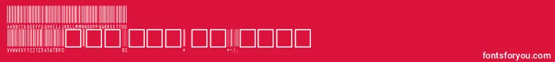 フォントV100003 – 赤い背景に白い文字