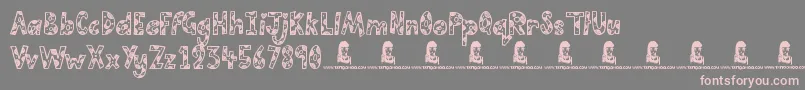fuente CutiePie – Fuentes Rosadas Sobre Fondo Gris