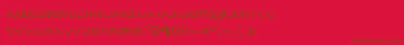 Marav2 Font – Brown Fonts on Red Background
