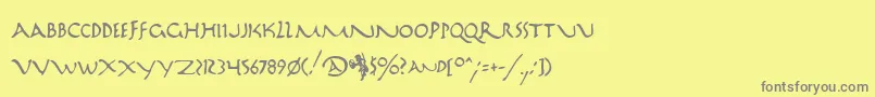 Marav2 Font – Gray Fonts on Yellow Background