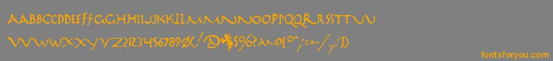 Marav2 Font – Orange Fonts on Gray Background
