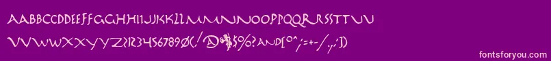 Marav2 Font – Pink Fonts on Purple Background