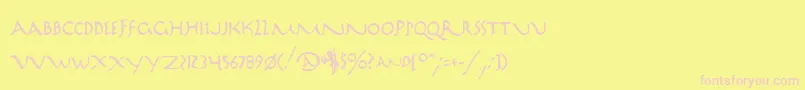 Marav2 Font – Pink Fonts on Yellow Background
