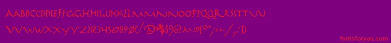 Marav2 Font – Red Fonts on Purple Background