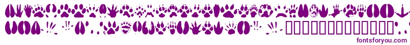 Animaltracks-Schriftart – Violette Schriften