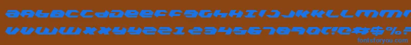 Kubrickcli Font – Blue Fonts on Brown Background