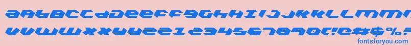 フォントKubrickcli – ピンクの背景に青い文字